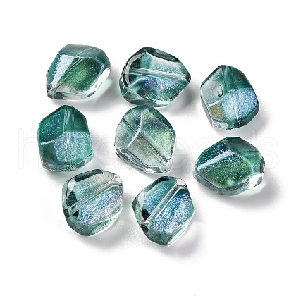 Baking Paint Transparent Glass Beads X1-DGLA-C004-01E-1