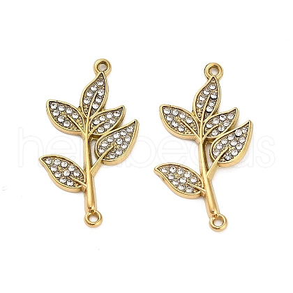 304 Stainless Steel Crystal Rhinestone Connector Charms STAS-U047-30G-1