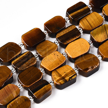 Natural Tiger Eye Beads Strands G-C098-A23-01-1
