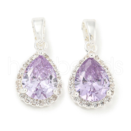 Brass with Cubic Zirconia Charms KK-Q820-10S-1