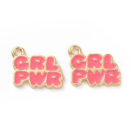 Alloy Enamel Charms X-ENAM-G201-01LG-B-1