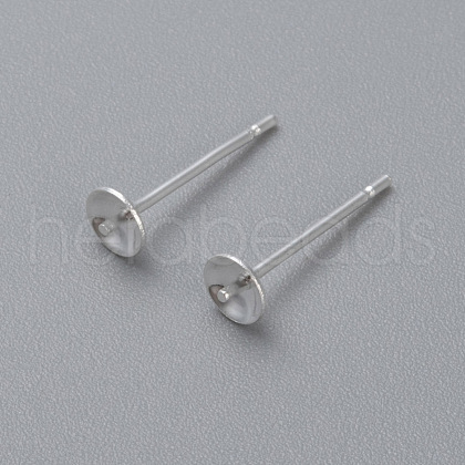 304 Stainless Steel Stud Earring Findings STAS-H436-25S-6mm-1