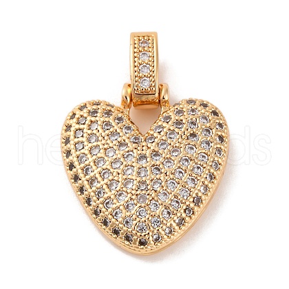 Brass Micro Pave Cubic Zirconia Pendants KK-C076-29V-G01-1