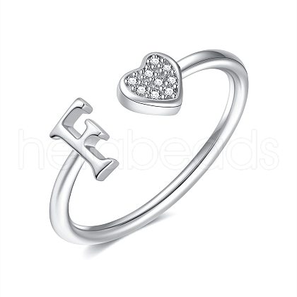 Adjustable Brass Rhinestone Cuff Rings for Women FS-WGEAD33-06-1
