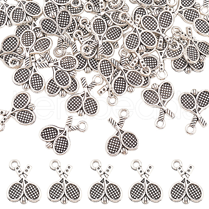 DICOSMETIC 50Pcs Tibetan Style Zinc Alloy Pendants TIBEP-DC0001-01-1