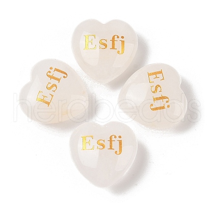Natural Quartz Crystal Heart Engraving MBTI Figurines Statues for Home Office Desk Decorations X1-G-K353-05P-1
