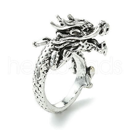 Dragon Alloy Open Cuff Rings RJEW-K275-23AS-1