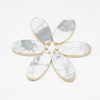 Natural Howlite Big Pendants G-Q983-A04-1