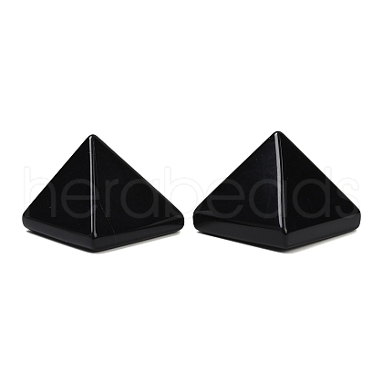 Natural Obsidian Orgonite Pyramid Display Decorations G-C186-08D-1