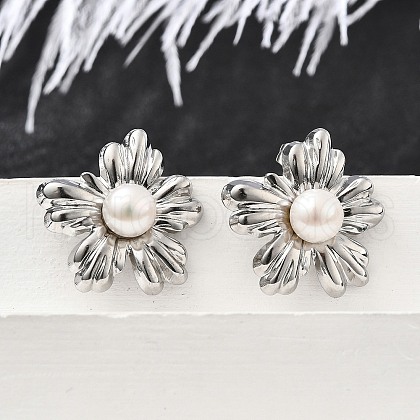 304 Stainless Steel Stud Earring Findings EJEW-F361-15P-1