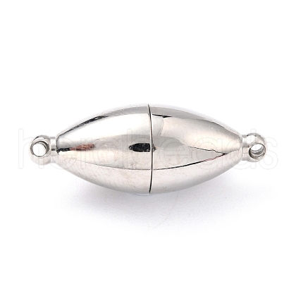 Tarnish Resistant 304 Stainless Steel Magnetic Clasps with Loops STAS-M290-06B-P-1