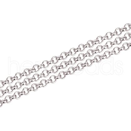 Anti-Tarnish Rhodium Plated 925 Sterling Silver Rolo Chains STER-WH0011-05P-1