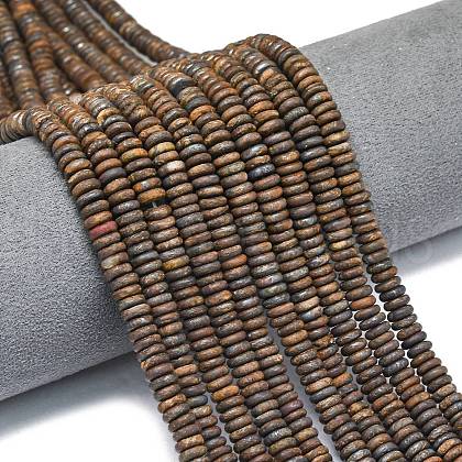 Frosted Natural Bronzite Beads Strands G-K389-C23-01-1