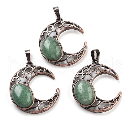 Natural Green Aventurine Pendants G-L602-01R-19-1