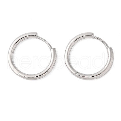 Brass Hoop Earring EJEW-Q385-01A-P-1