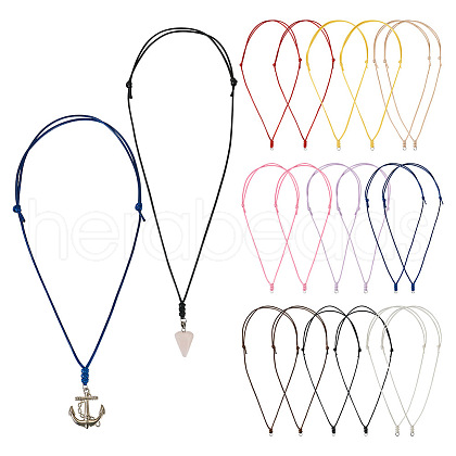 27Pcs 9 Colors Korean Waxed Polyester Cord Necklace Making NJEW-TA00166-1