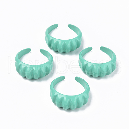 Spray Painted Alloy Cuff Rings RJEW-T011-33B-RS-1