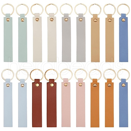 SUNNYCLUE 9 Colors PU Leather Keychain KEYC-SC0001-27-1