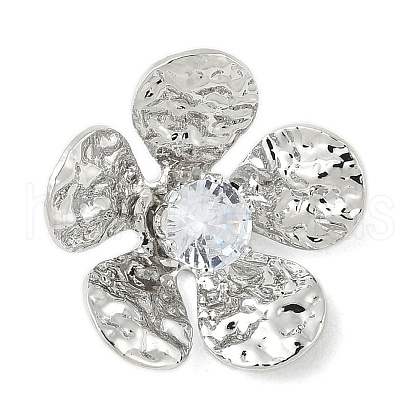 Brass Micro Pave Cubic Zirconia Pendants KK-M326-09P-1