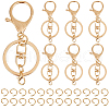 SUNNYCLUE 10Pcs Iron Keychain Clasps FIND-SC0009-50-1