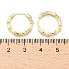 Bamboo Brass Micro Pave Clear Cubic Zirconia Hoop Earrings EJEW-Z102-05G-5