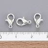 Silver Color Plated Zinc Alloy Lobster Claw Clasps X-E103-S-4