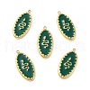 PVD Vacuum Plating 201 Stainless Steel Enamel Pendants STAS-J401-VC1056-4