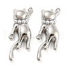 Alloy Connector Charms with ABS Plastic Imitation Pearl FIND-G062-08P-1