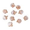 10Pcs Gemstone Charm Pendant Crystal Quartz Healing Natural Stone Pendants Buckle for Jewelry Necklace Earring Making Cra JX599A-1