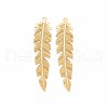 Rack Plating 304 Stainless Steel Filigree Pendants STAS-T057-36G-2