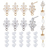 BENECREAT Brass Rhinestone Stud Earring Finding KK-BC0010-67-1