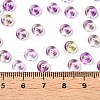 Spray Painted Transparent Glass Seed Beads SEED-T007-05G-4