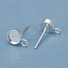 201 Stainless Steel Stud Earring Findings STAS-H410-08S-C-2