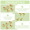Unicraftale 20Pcs 10 Styles Rack Plating Golden Alloy with Rhinestone and ABS Pearl Stud Earring Findings EJEW-UN0002-38-4