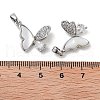 Brass Micro Pave Clear Cubic Zirconia Pendants KK-B102-16P-3