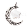 Alloy Moon Pendants PALLOY-JF02290-01-1