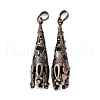 Brass Pendant Cabochon Settings KK-U074-06R-1