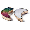 Natural Druzy Agate Pendants G-Q998-037H-2
