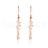 Simple Stainless Steel Mama Dangle Earrings for Mother's Day QW8429-6-1