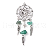 Mixed Gemstone Chip Big Pendants PALLOY-JF02293-2