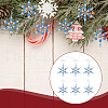 Christmas Snowflake Glass Pendant Decoration HJEW-GO00059-7