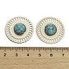 Brass Synthetic Turquoise Cabochons KK-Z088-07G-02-3