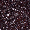 Transparent Colours Luster Glass Round Bugle Beads SEED-S045-001A-D02-3