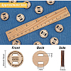 BENECREAT Undyed Wood Connectors Charms WOOD-BC0001-05-2