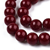 Opaque Solid Color Glass Beads Strands GLAA-T032-P10mm-05-3