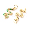 Brass Micro Pave Cubic Zirconia Pendants ZIRC-P094-13-RS-2