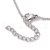 2Pcs 2 Colors Brass Slider Necklace Makings AJEW-JB01263-4