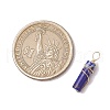 Dyed Synthetic Imperial Column Copper Wire Wrapped Pendants PALLOY-JF03490-2