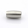 304 Stainless Steel Matte Surface Magnetic Clasps with Glue-in Ends STAS-O042-B-23-2