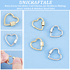 Unicraftale 4Pcs 2 Colors Brass Screw Carabiner Lock Charms KK-UN0001-99-5